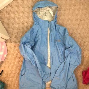 Periwinkle blue North Face Raincoat